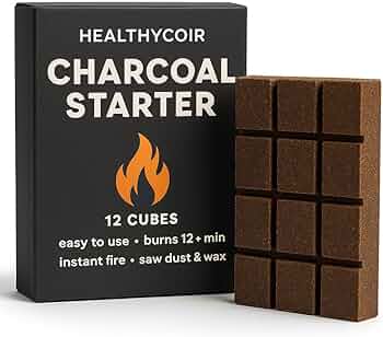 Charcoal Starter☆リメイク缶✨️ROUTE66☆★ HEALTHYCOIR Charcoal Starter Cubes – 12 Natural Sawdust & Wax Fire